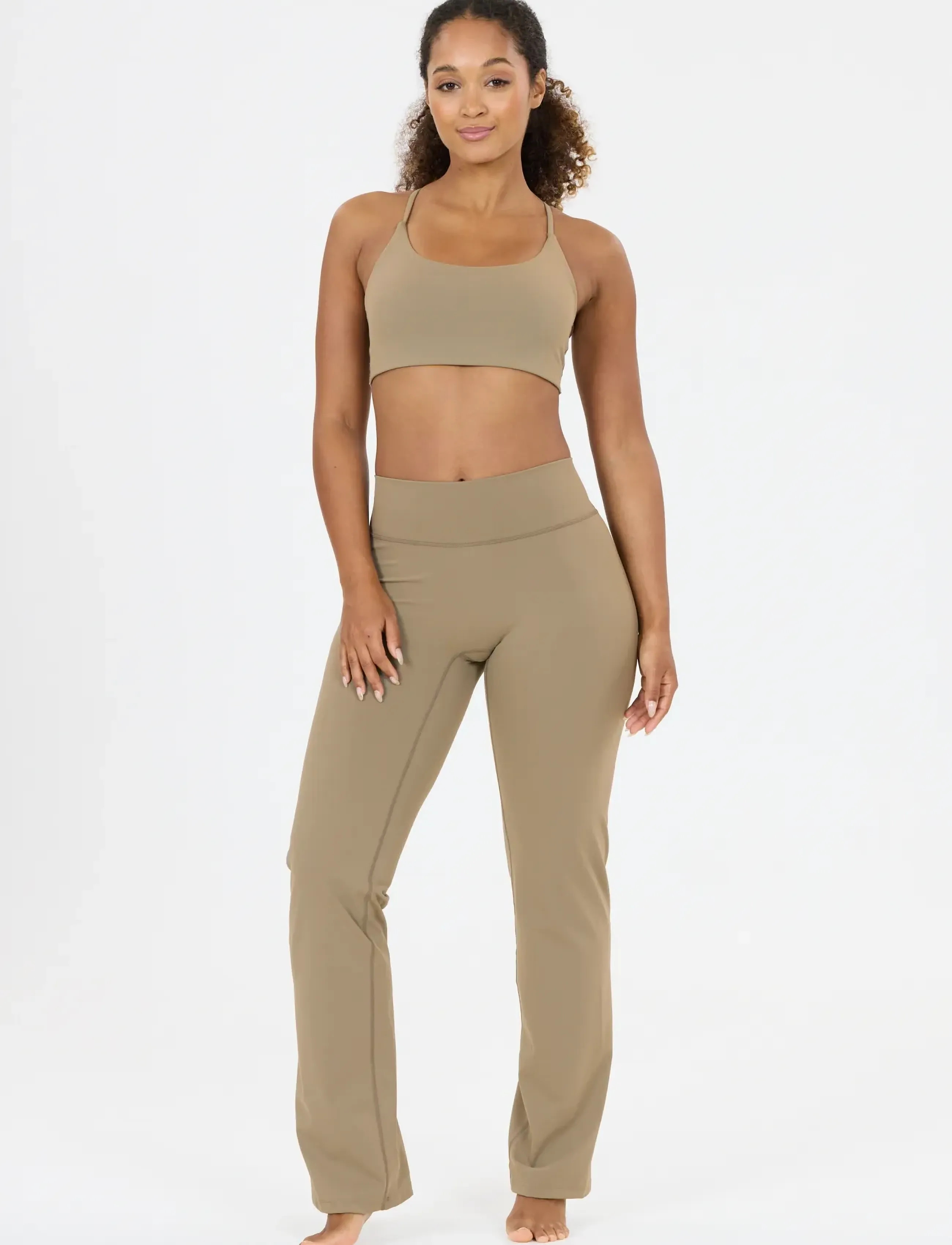 Athlecia - Emarri W Gym Pants - greige - 4
