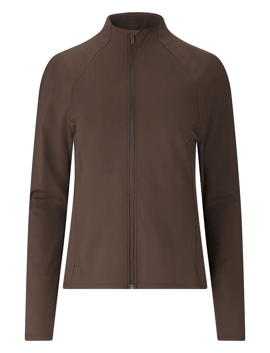 Athlecia - Emarri W Full Zip - overdele - chocolate torte - 0