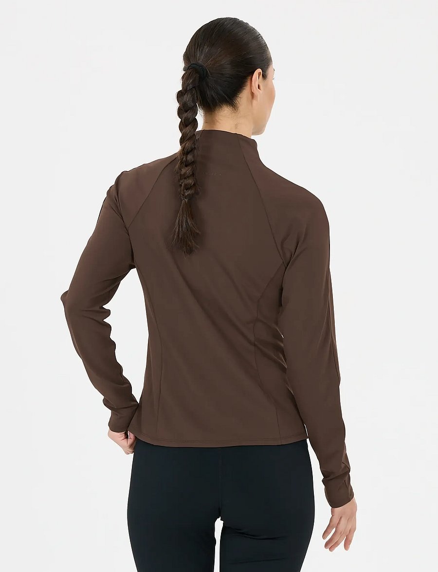 Athlecia - Emarri W Full Zip - overdele - chocolate torte - 5