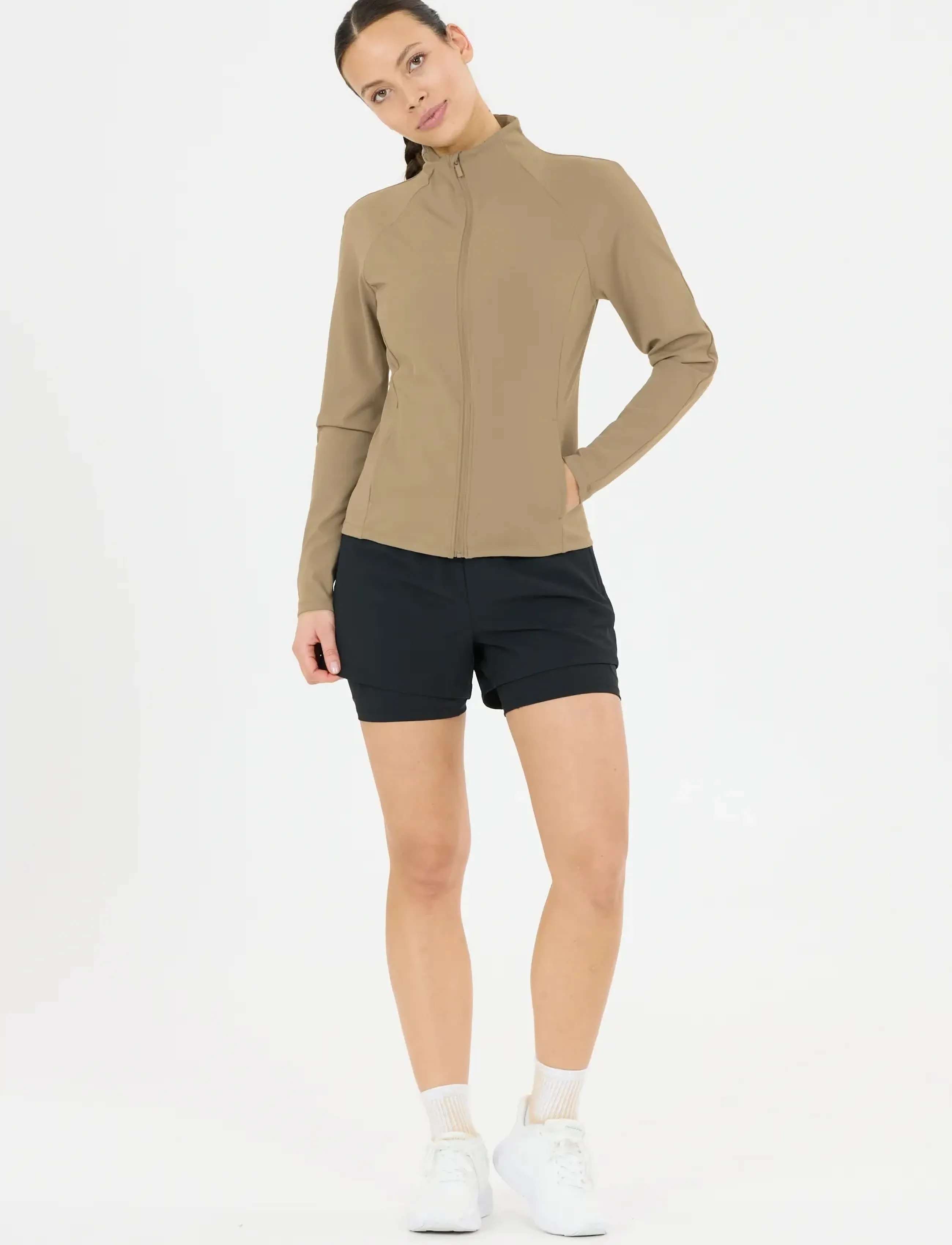 Athlecia - Emarri W Full Zip - greige - 2
