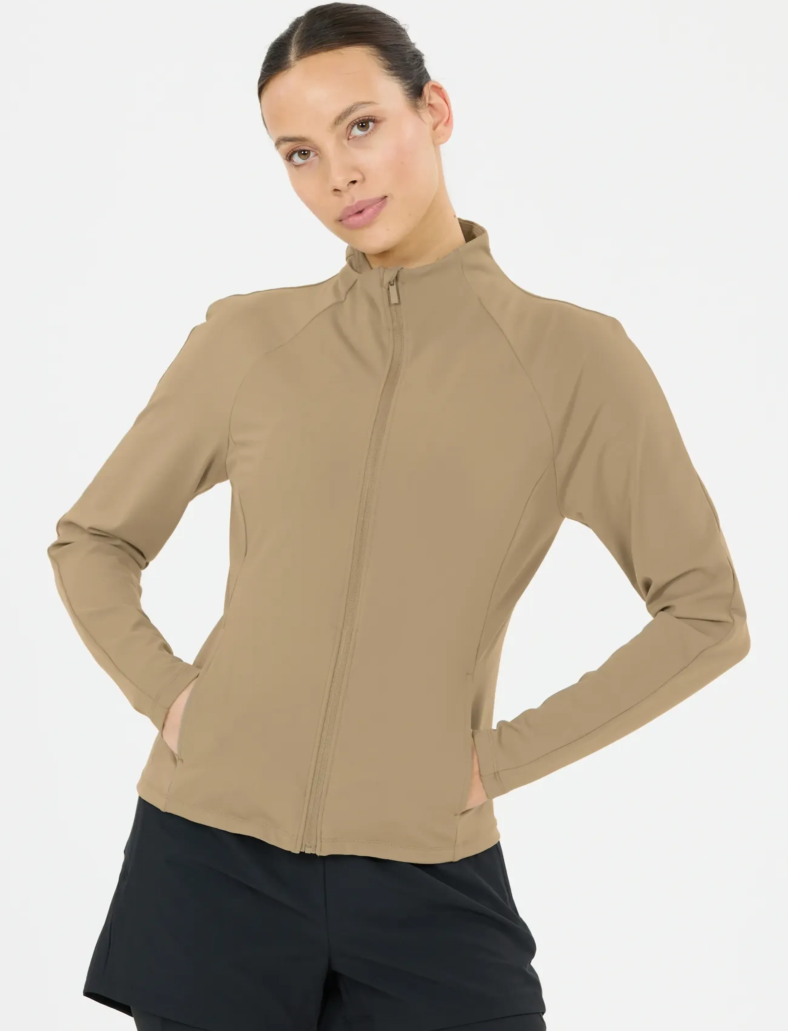 Athlecia - Emarri W Full Zip - greige - 4