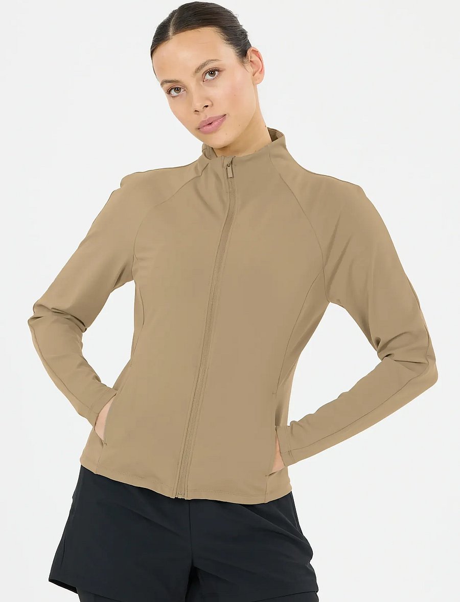 Athlecia - Emarri W Full Zip - overdele - greige - 4