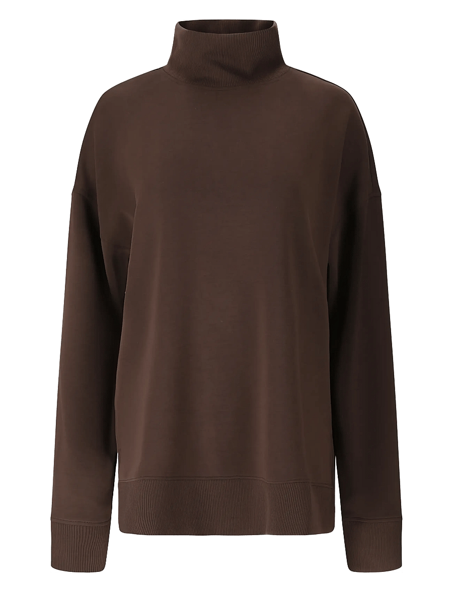 Athlecia - Yunes W Turtle Neck - Överdelar - chocolate torte - 1