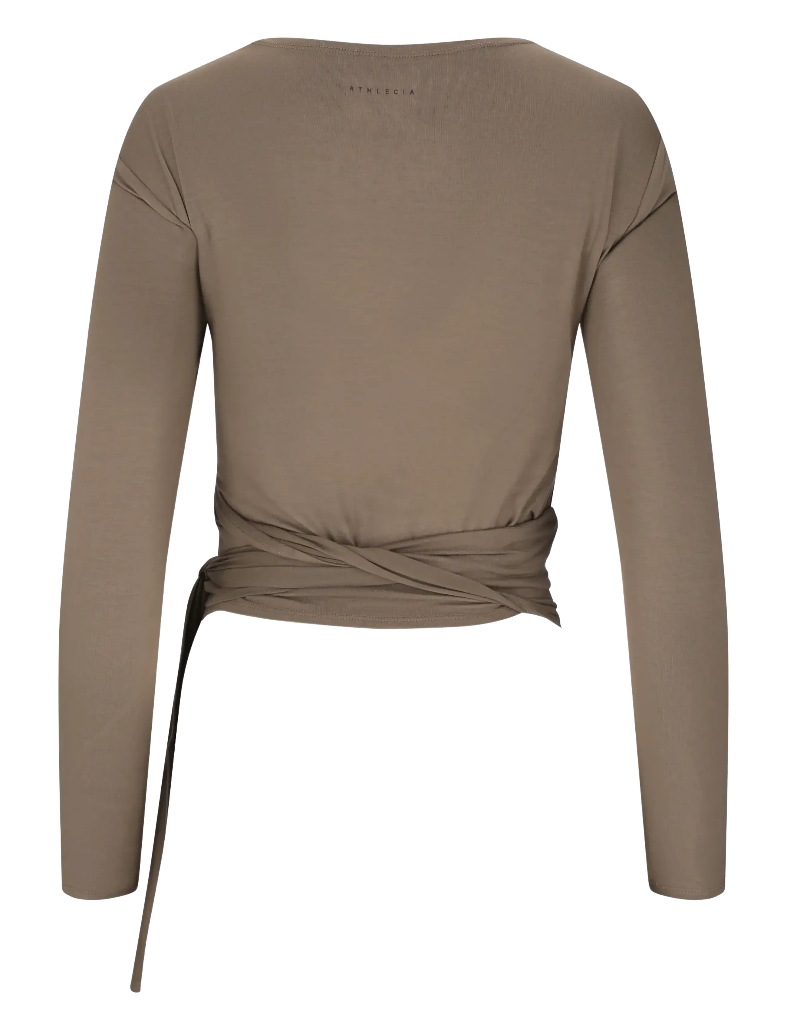 Athlecia - Walyn W Wrap Blouse - crop tops - greige - 1