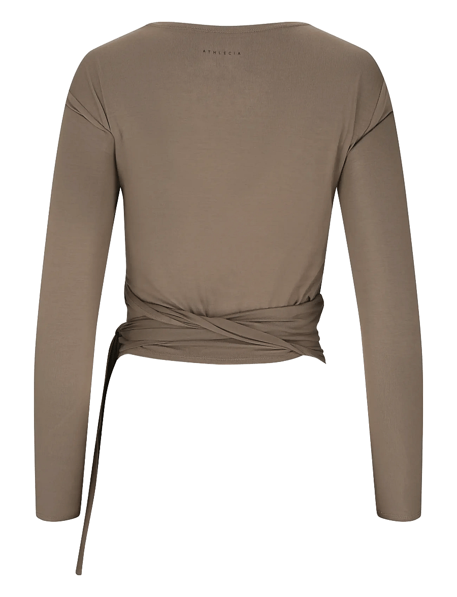 Athlecia - Walyn W Wrap Blouse - crop-tops - greige - 1