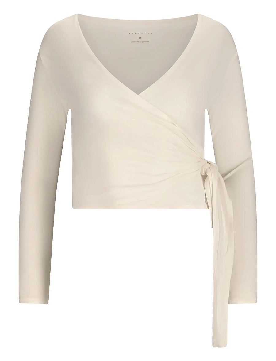 Athlecia - Walyn W Wrap Blouse - crop-tops - vaporous gray - 0