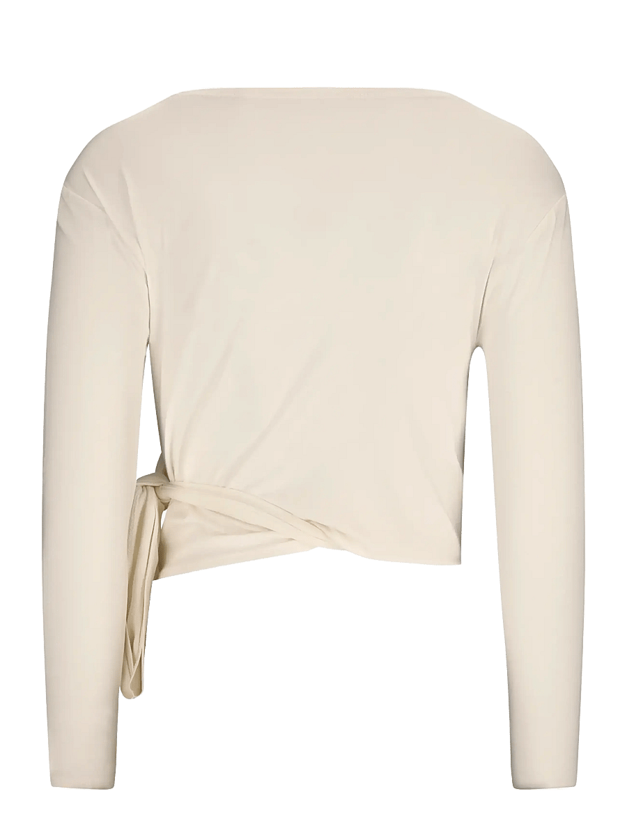 Athlecia - Walyn W Wrap Blouse - crop-tops - vaporous gray - 1