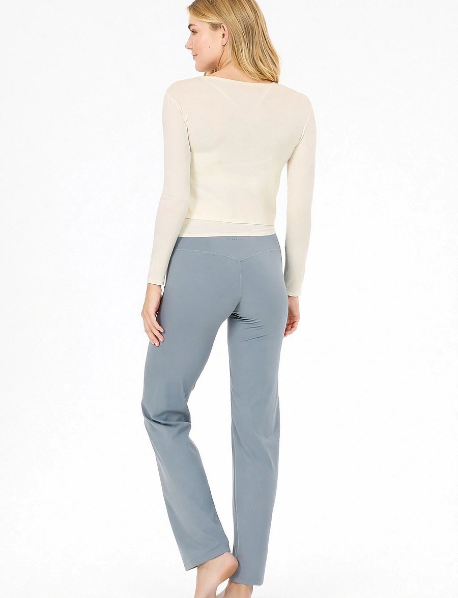 Athlecia - Walyn W Wrap Blouse - crop-tops - vaporous gray - 4