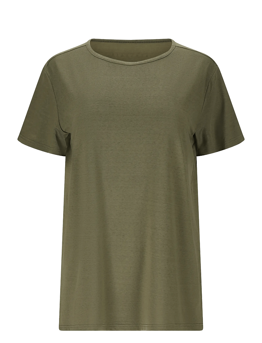 Athlecia - Lizzy V2 W Slub SS Tee - t-särgid - dusty olive - 0