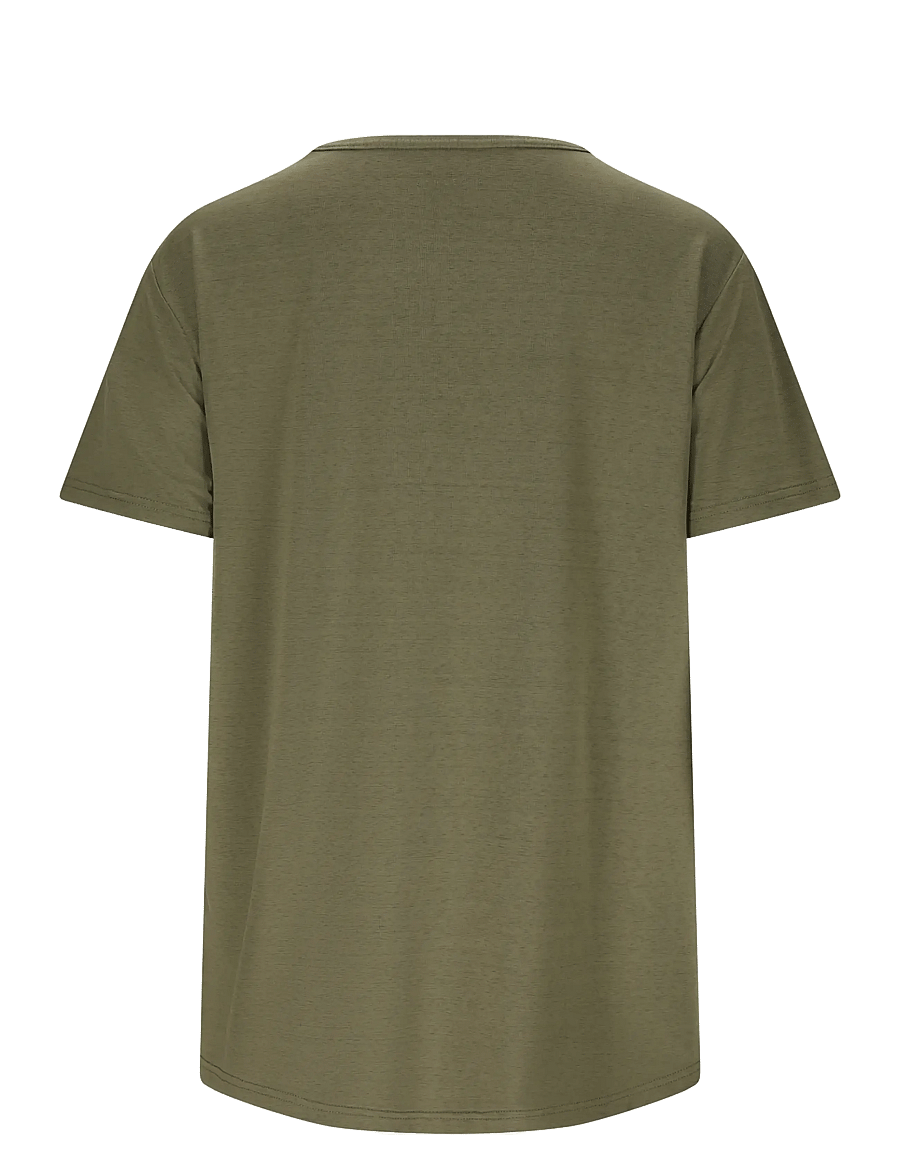 Athlecia - Lizzy V2 W Slub SS Tee - t-särgid - dusty olive - 1