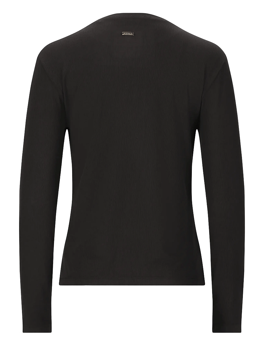 Athlecia - Tinashe V2 W Rib LS Tee - langarmshirts - black - 1