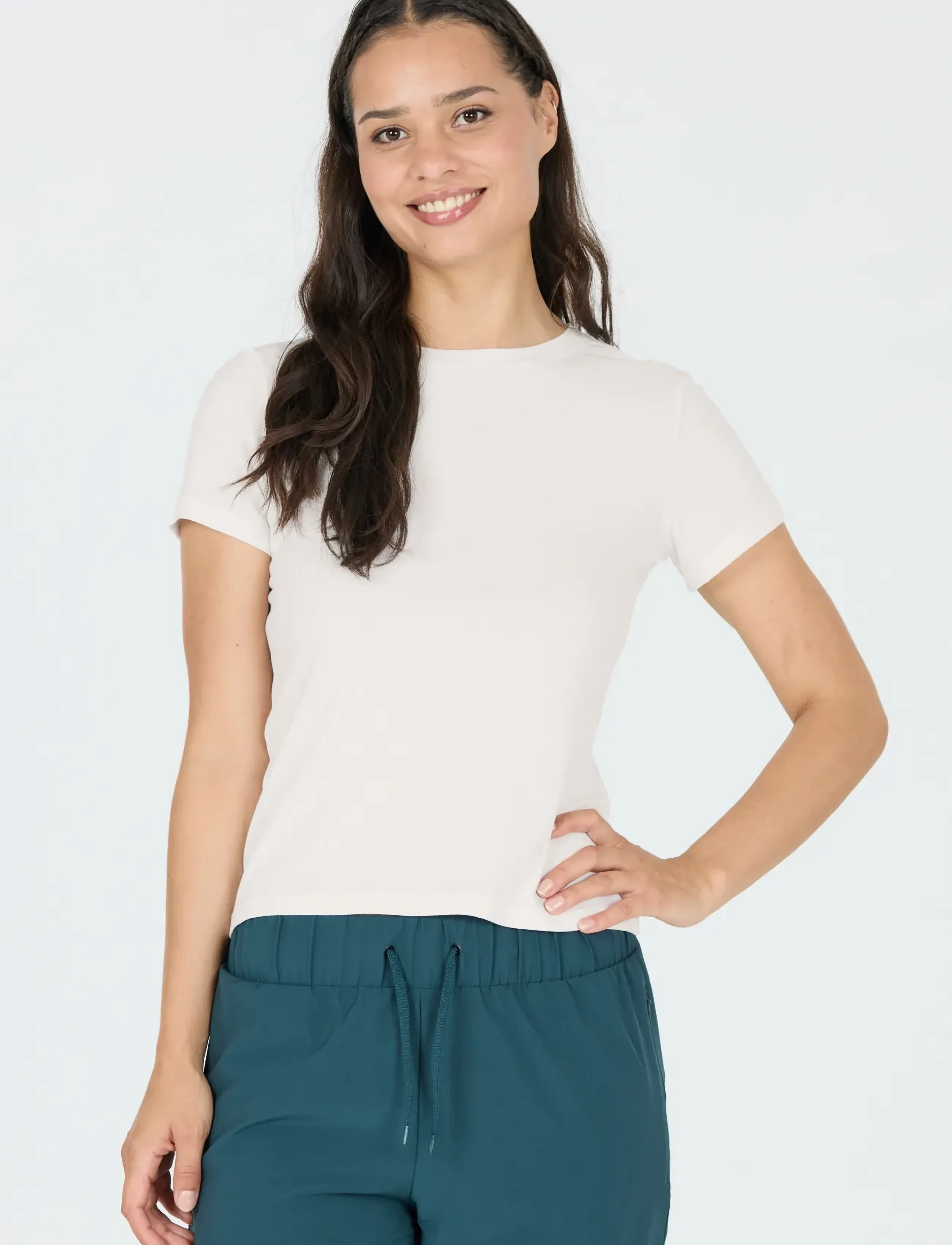 Athlecia - Tinashe V2 W Rib SS Tee - t-shirts - white - 4
