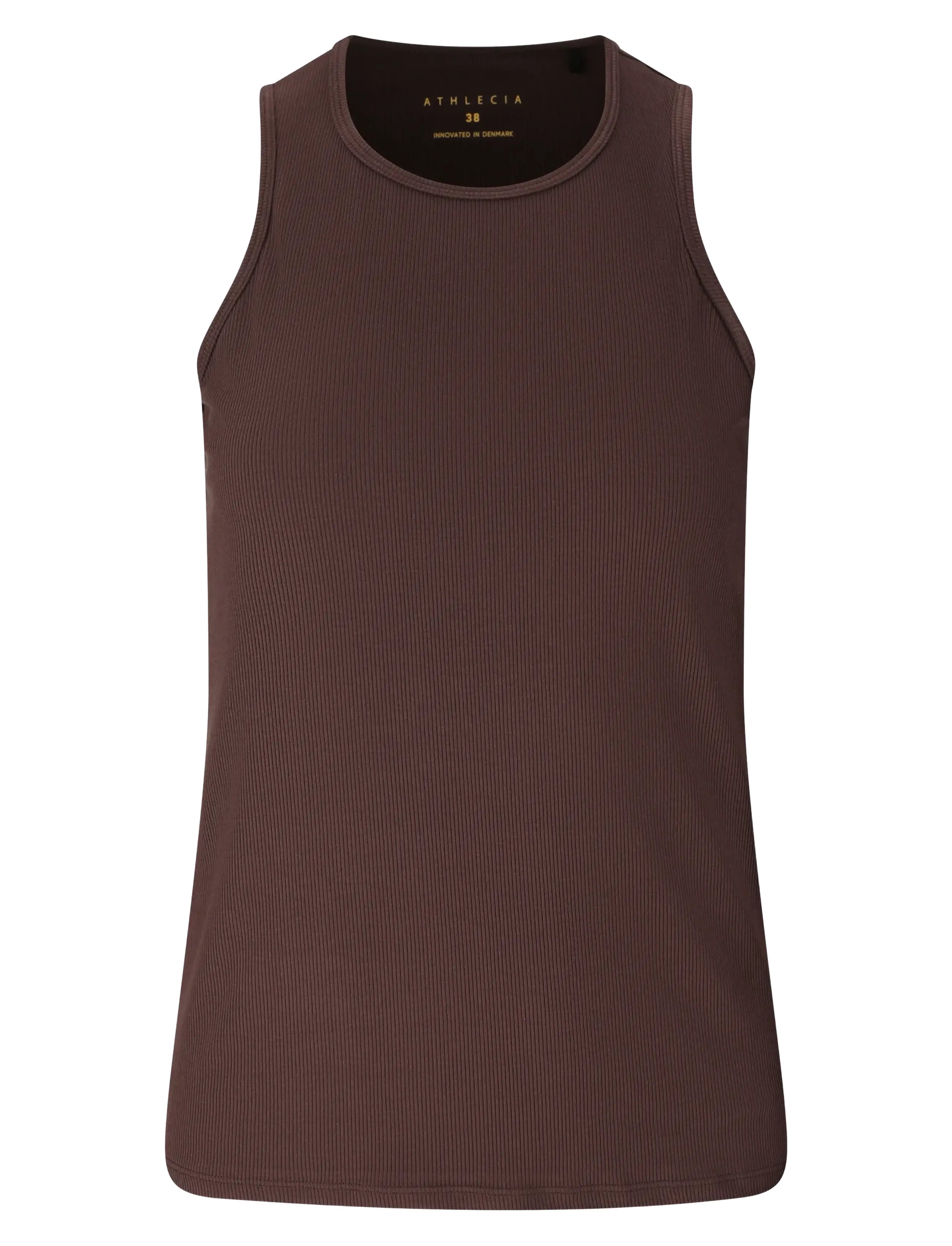 Athlecia Tinashe V2 W Halterneck Rib Top - Hauts - CHOCOLATE TORTE / brown