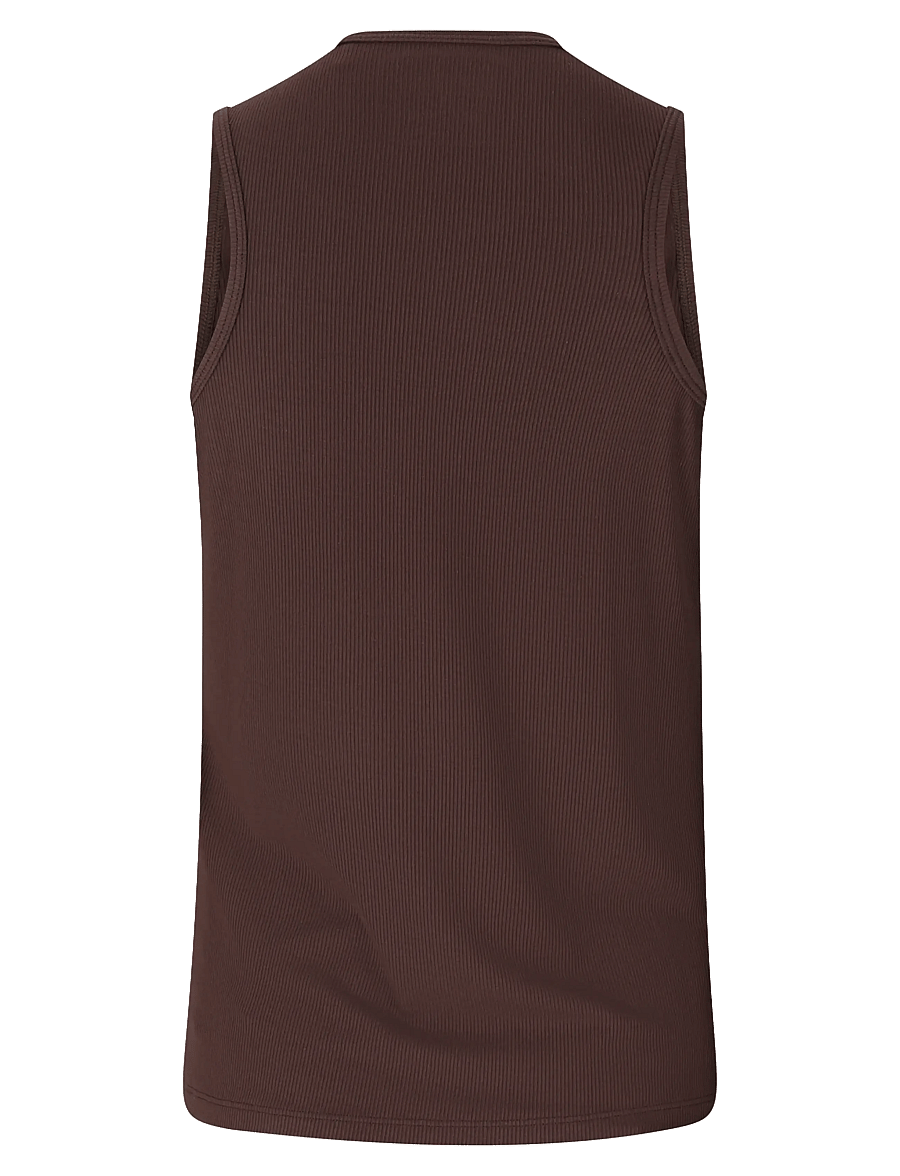 Athlecia - Tinashe V2 W Halterneck Rib Top - tank tops - chocolate torte - 2