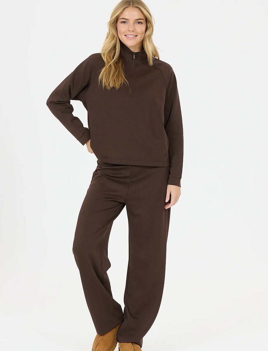 Athlecia - Franye W Half Zip - sweatshirts - chocolate torte - 3