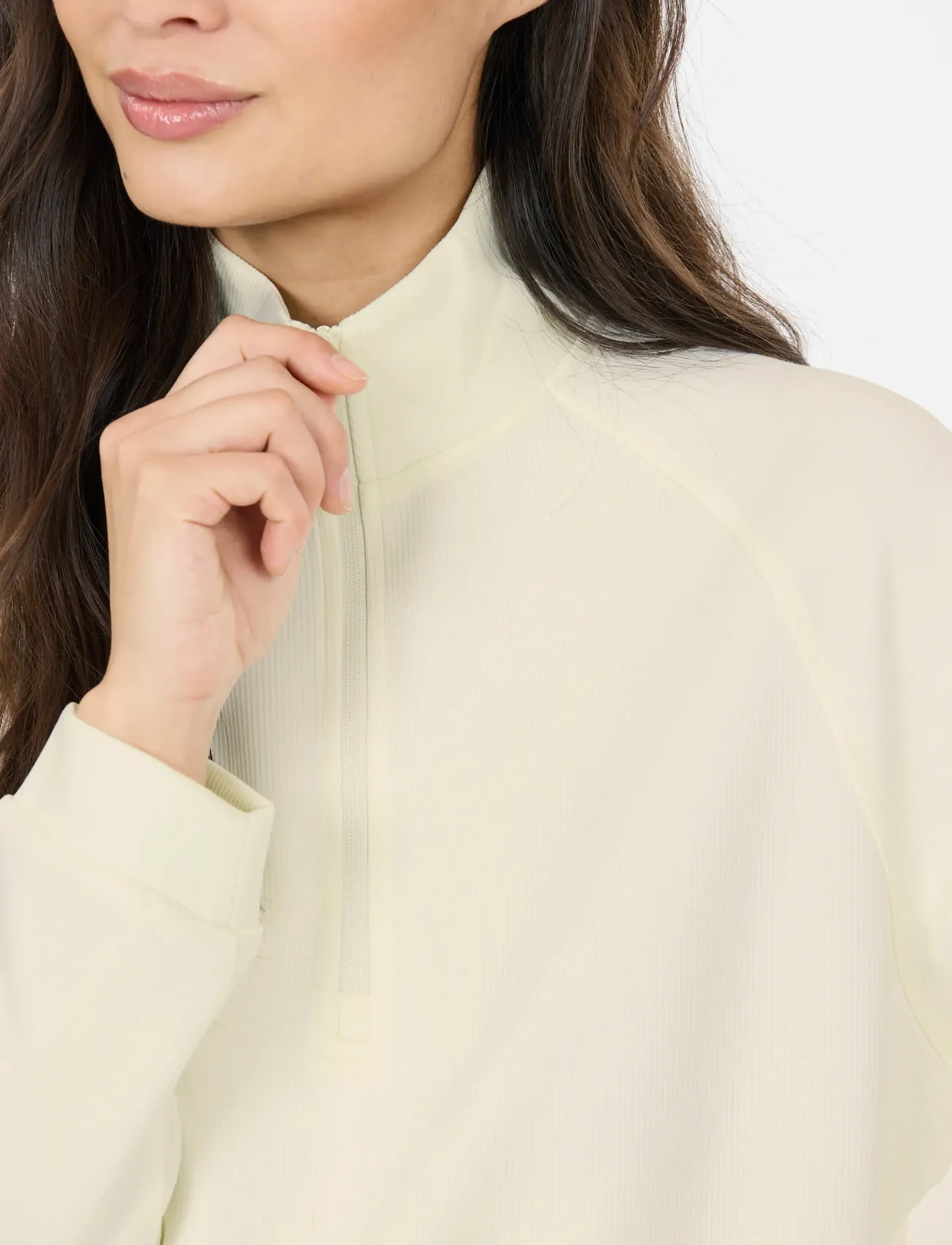 Athlecia Franye W Half Zip, Kvinder, Halv Lynlås Sweatshirt, Cream, Str: 44