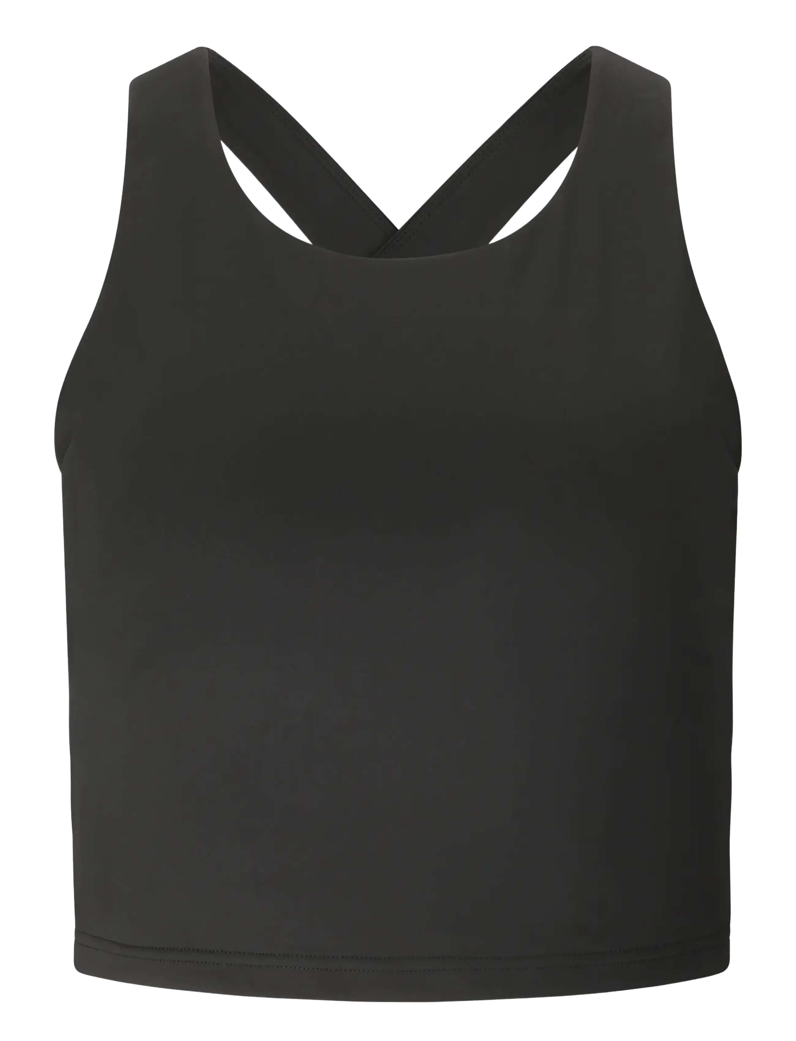 Athlecia Adeline W Top W/Cups - Alussärgid ja T-särgid - BLACK / black