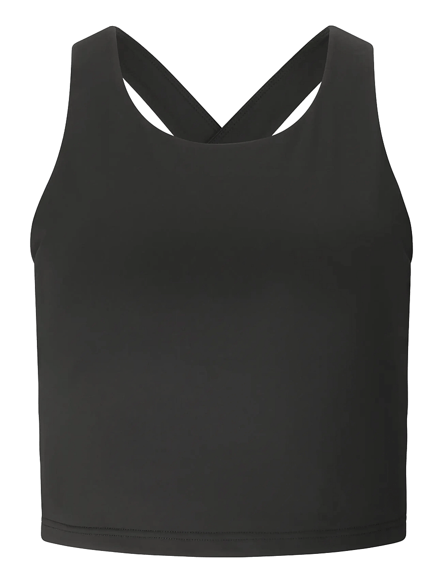 Athlecia - Adeline W Top W/Cups - crop tops - black - 0