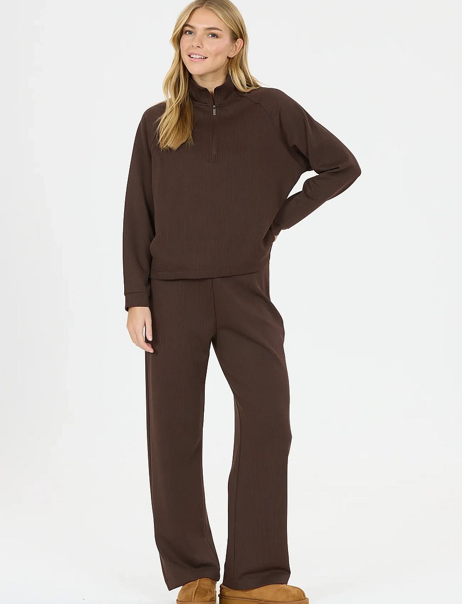 Athlecia - Franye W Pants - casual byxor - chocolate torte - 4
