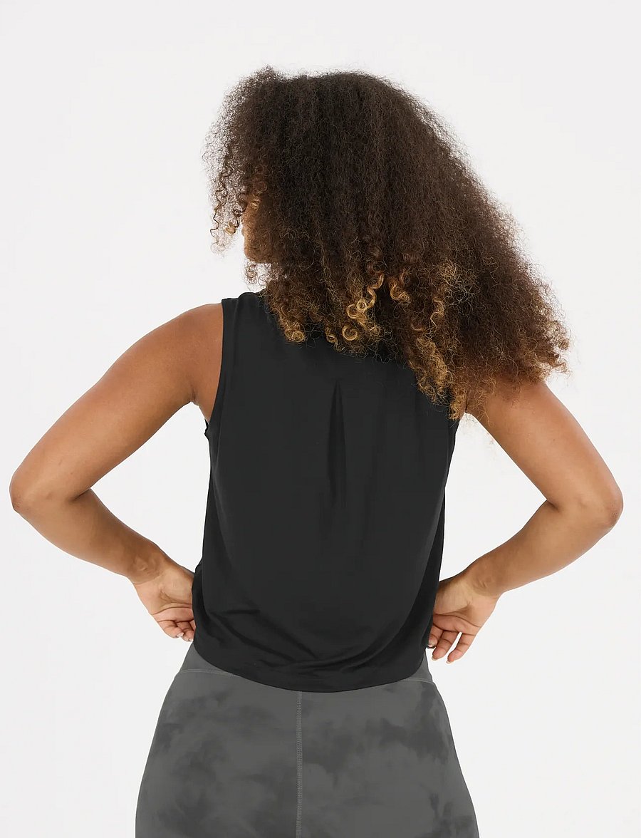 Athlecia - Pacy V3 W Top - Õlapaeltega pluusid - black - 5