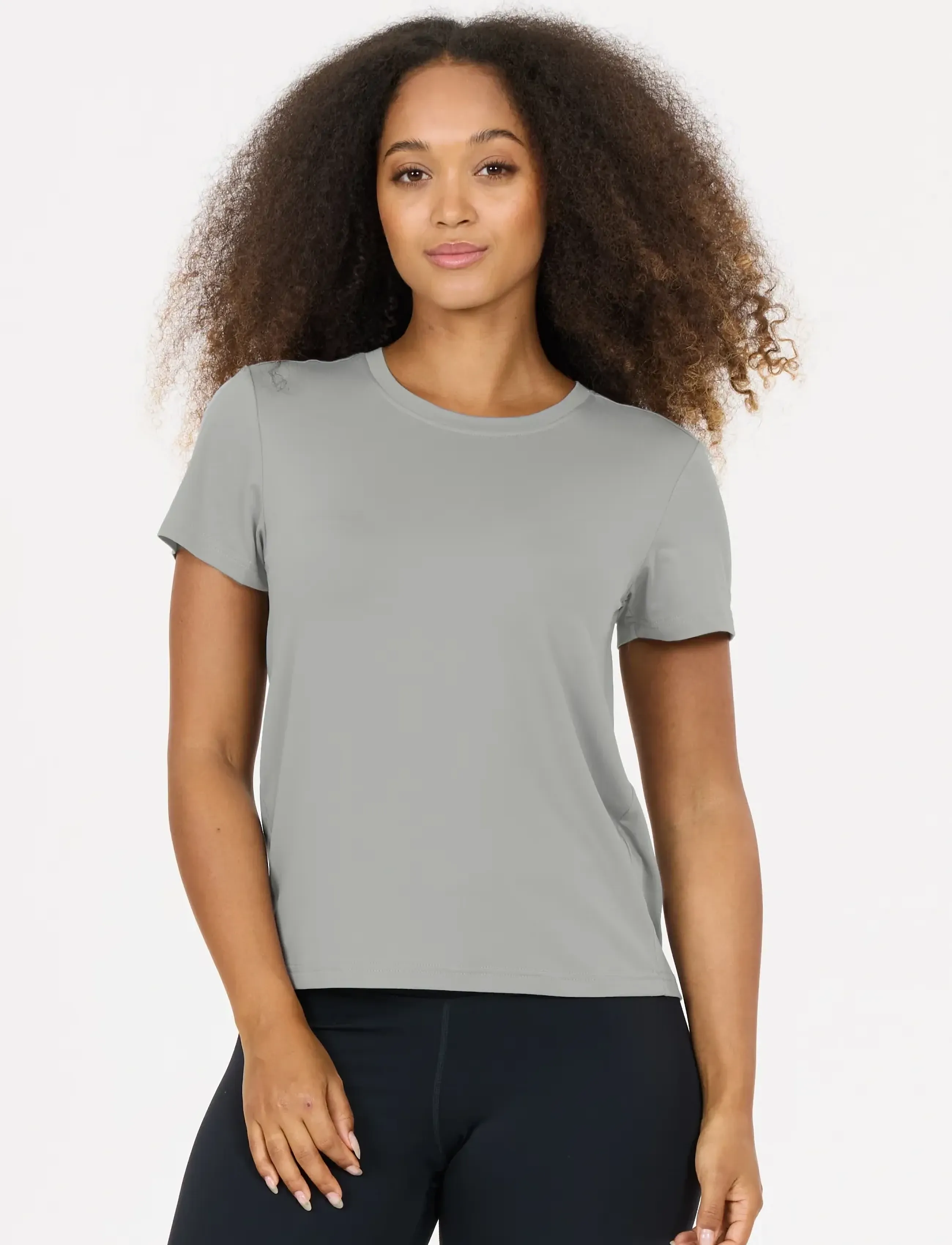 Athlecia - Pacy V3 W SS Tee - t-shirts - monument - 4