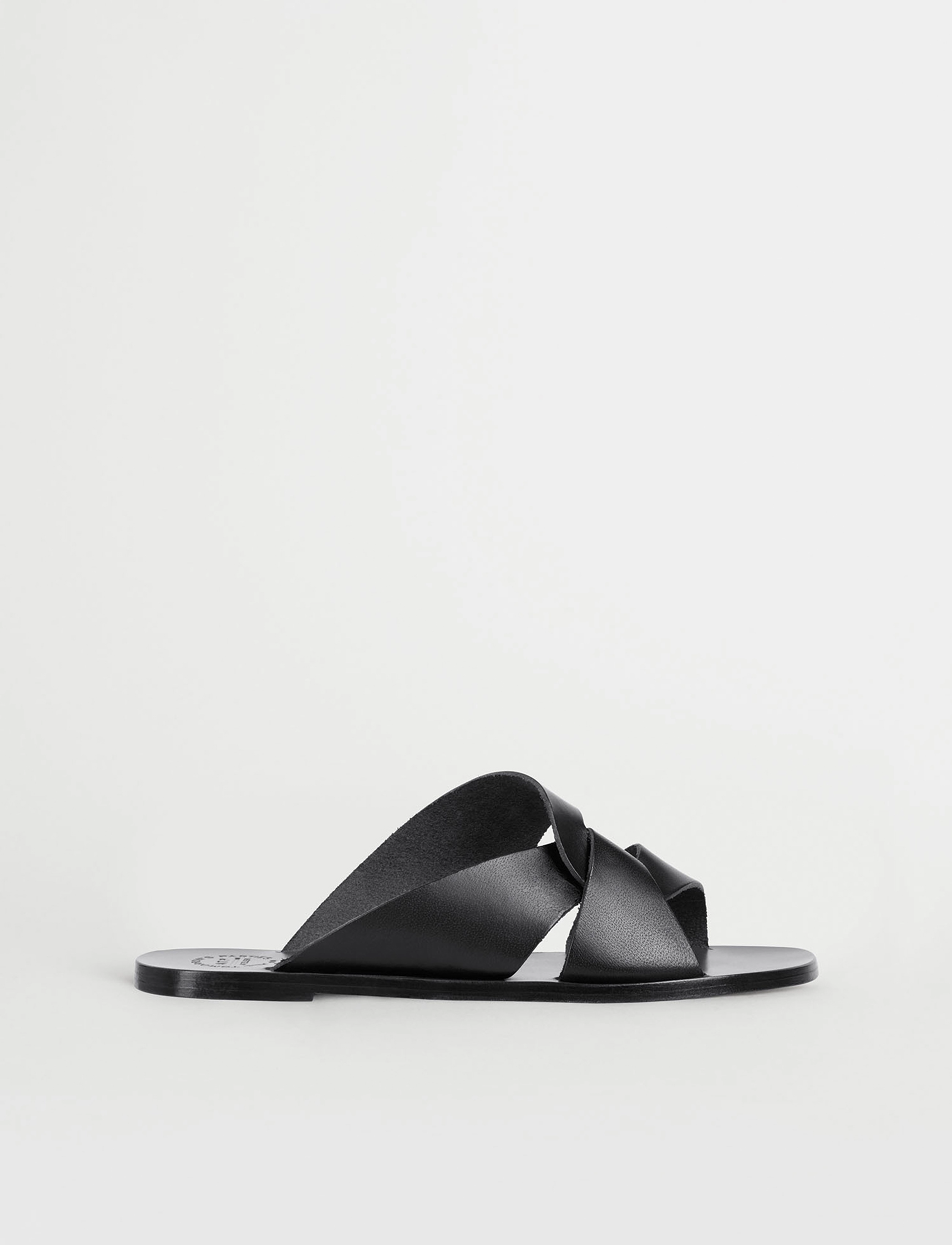 ATP Atelier Allai Black Vacchetta, 38, Black, Sandaler > Flade, Dame