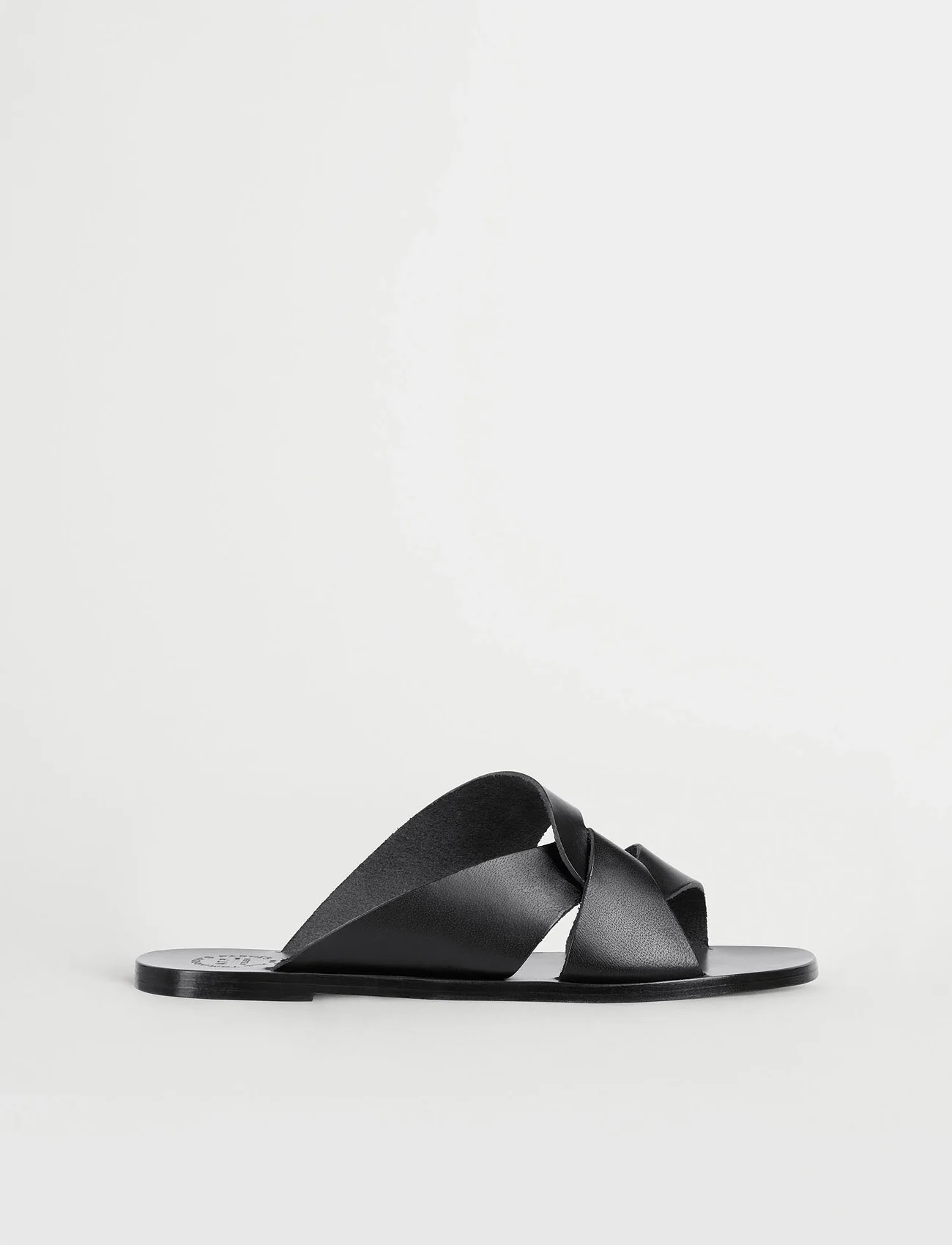 ATP Atelier - Allai Black Vacchetta - flat sandals - black - 0