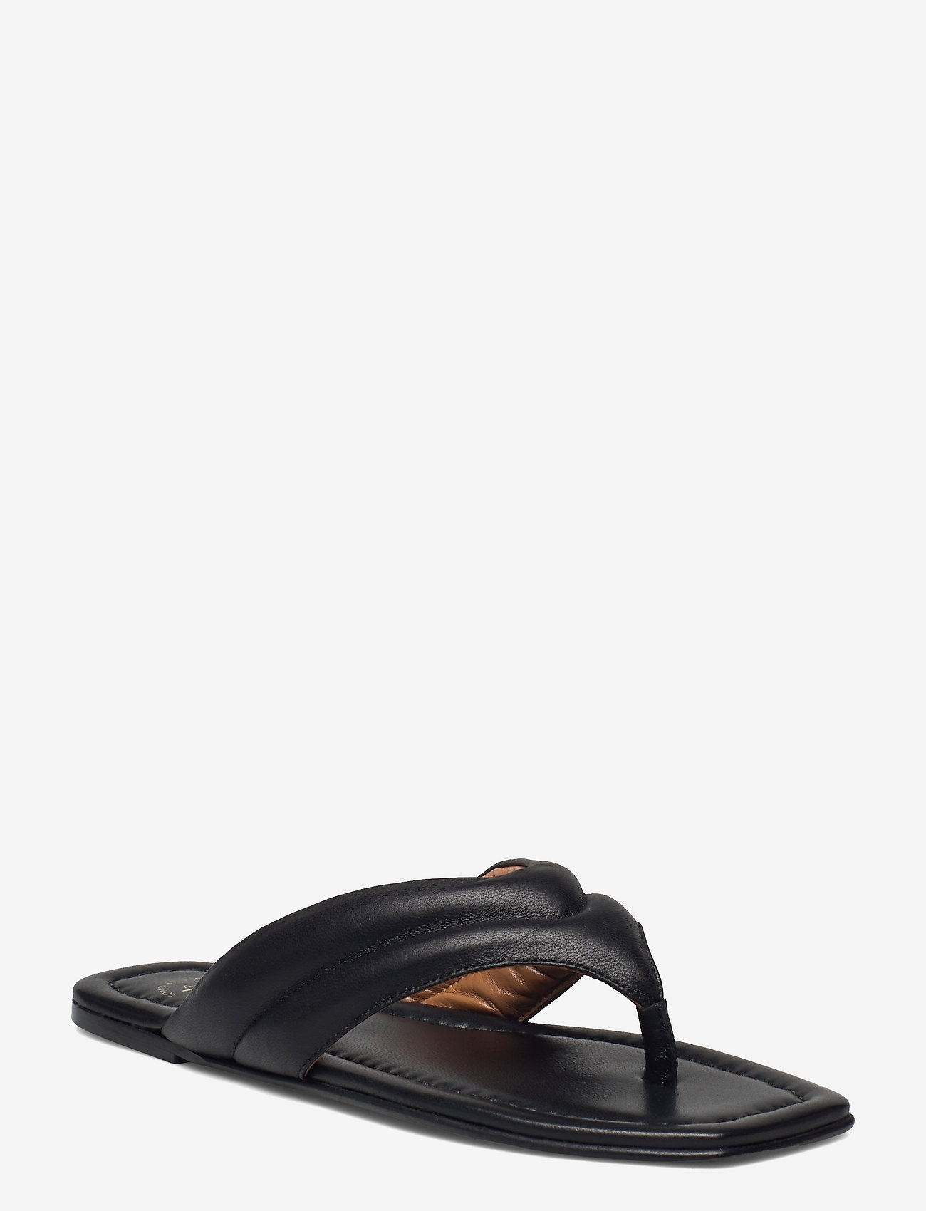 ATP Atelier - Vione Black Nappa - flat sandals - black - 0