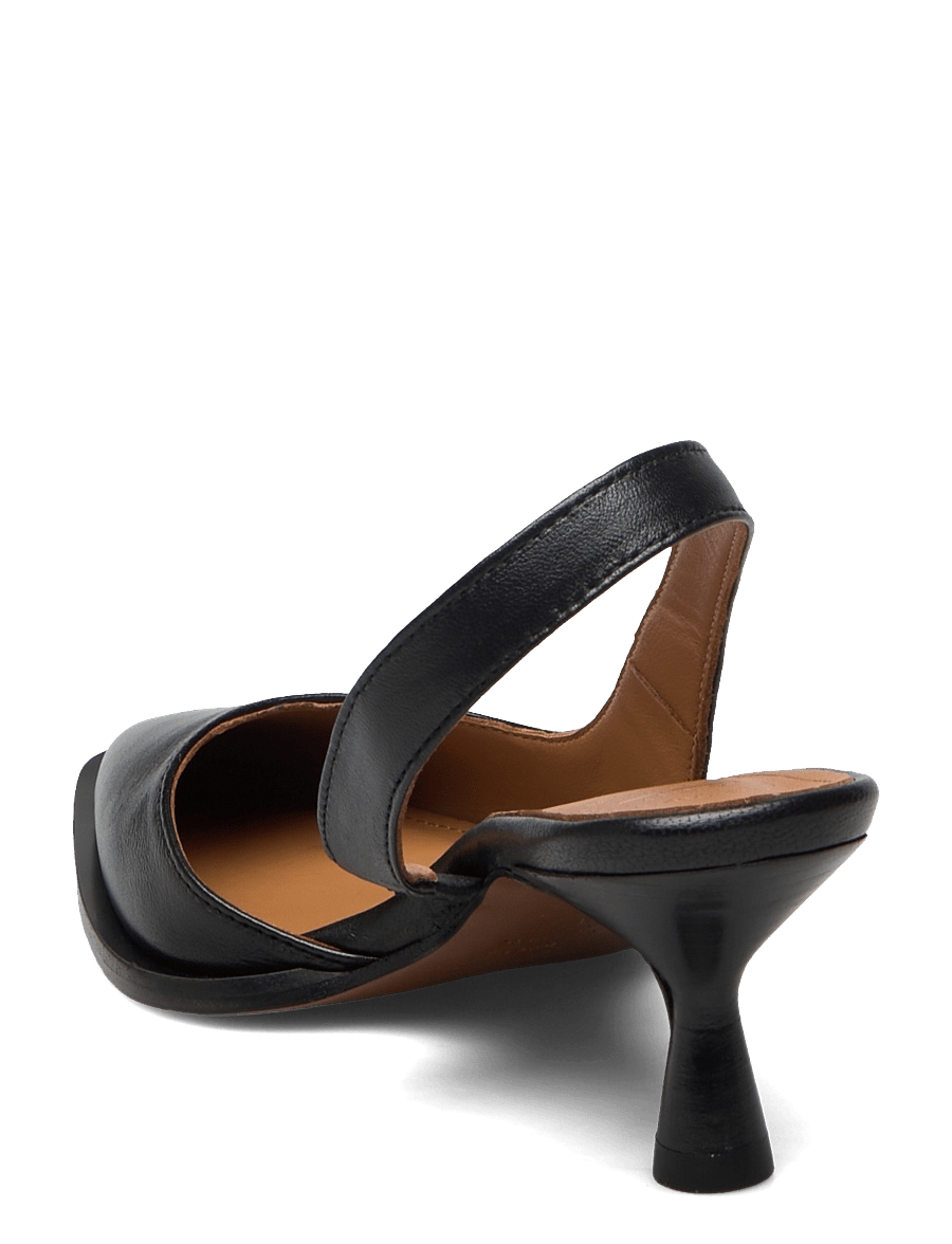 ATP Atelier - Desana Black Nappa - heeled slingbacks - black - 3