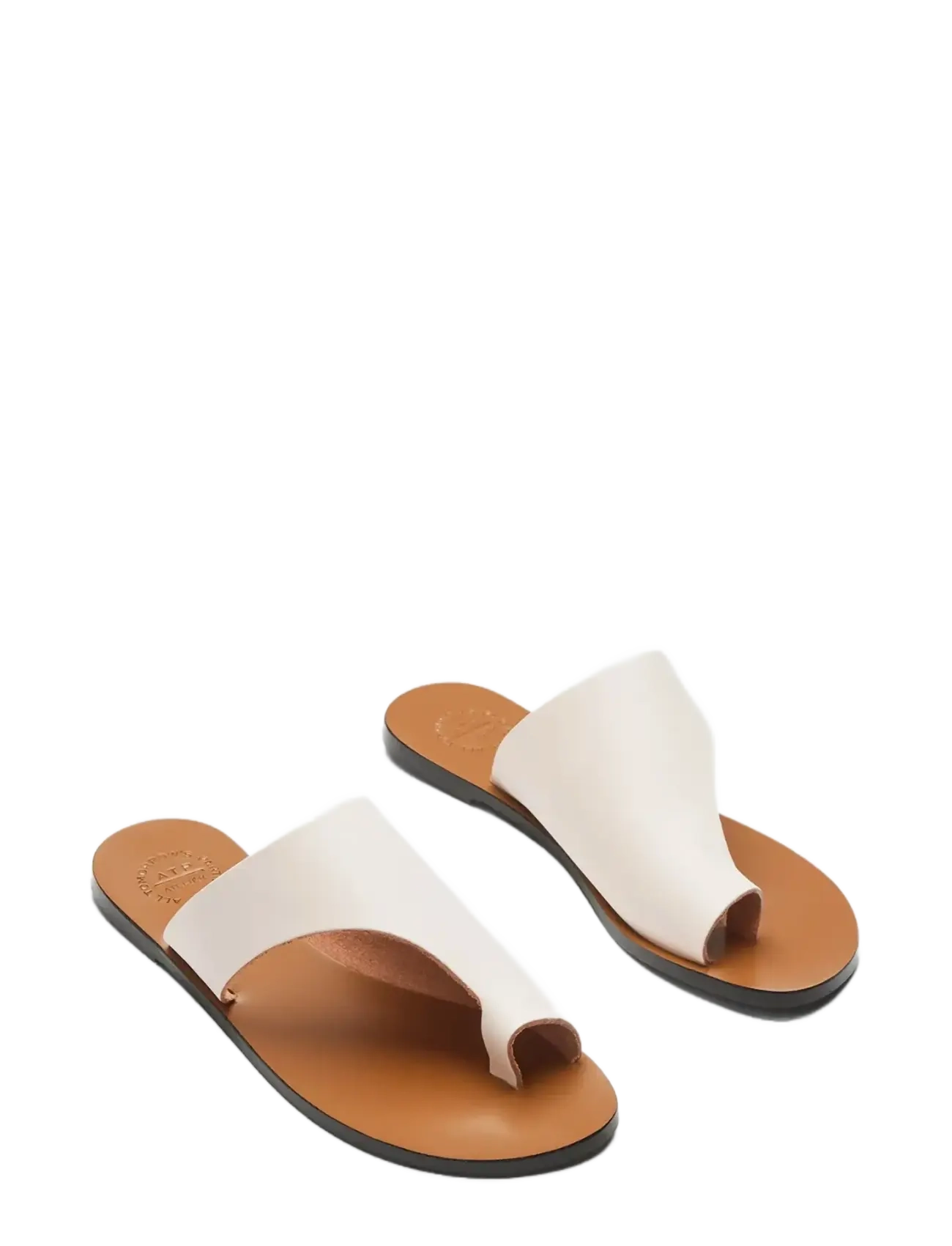 ATP Atelier - Rosa Linen Vacchetta - flat sandals - linen - 1