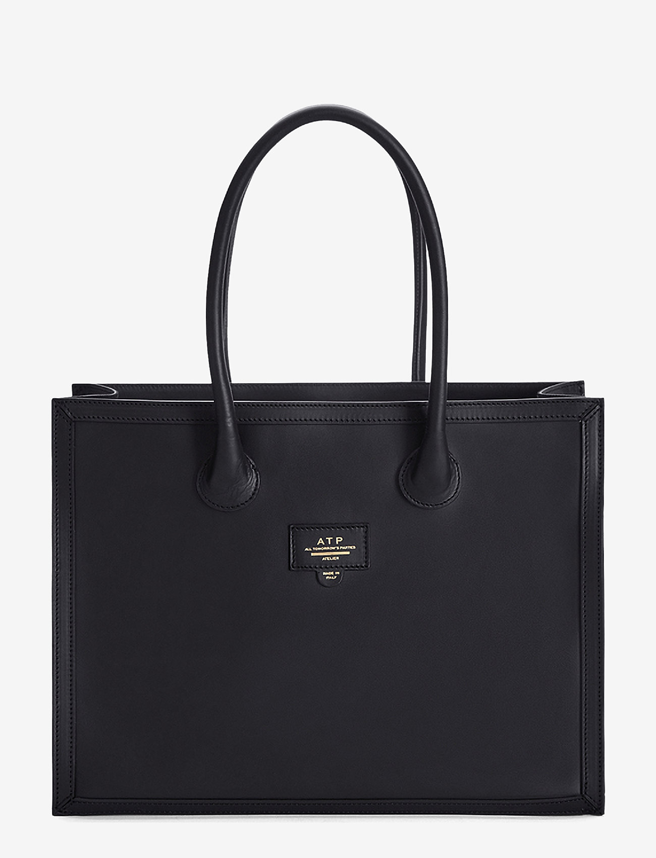 ATP Atelier - Montefalcione Black Vacchetta - shoppingväskor - black - 1