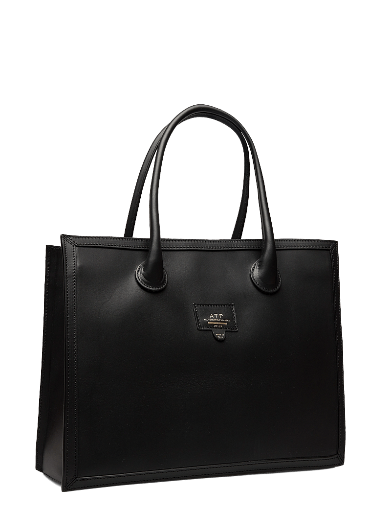 ATP Atelier - Montefalcione Black Vacchetta - shoppingväskor - black - 2