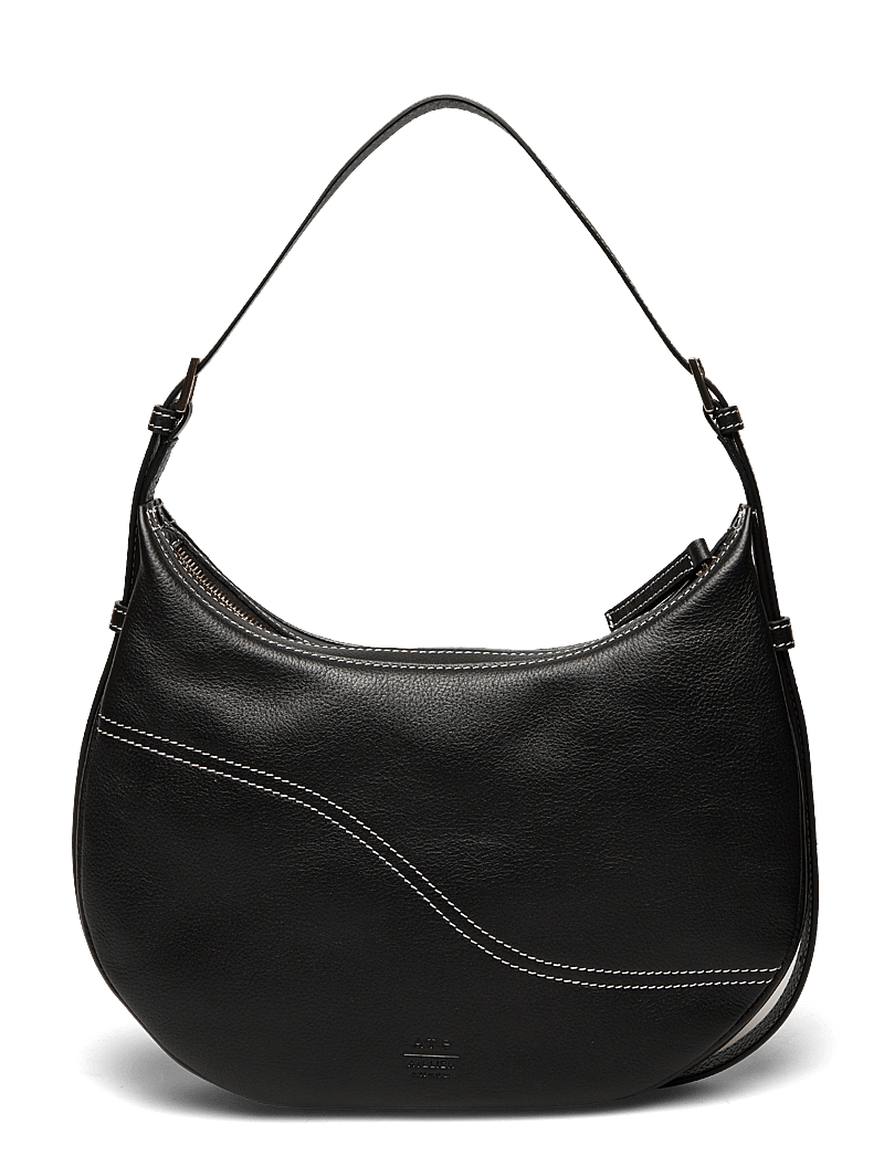 ATP Atelier - Liveri Black/Contrast Stitch Grained Calf - top handle tasker - black/contrast stitch - 1