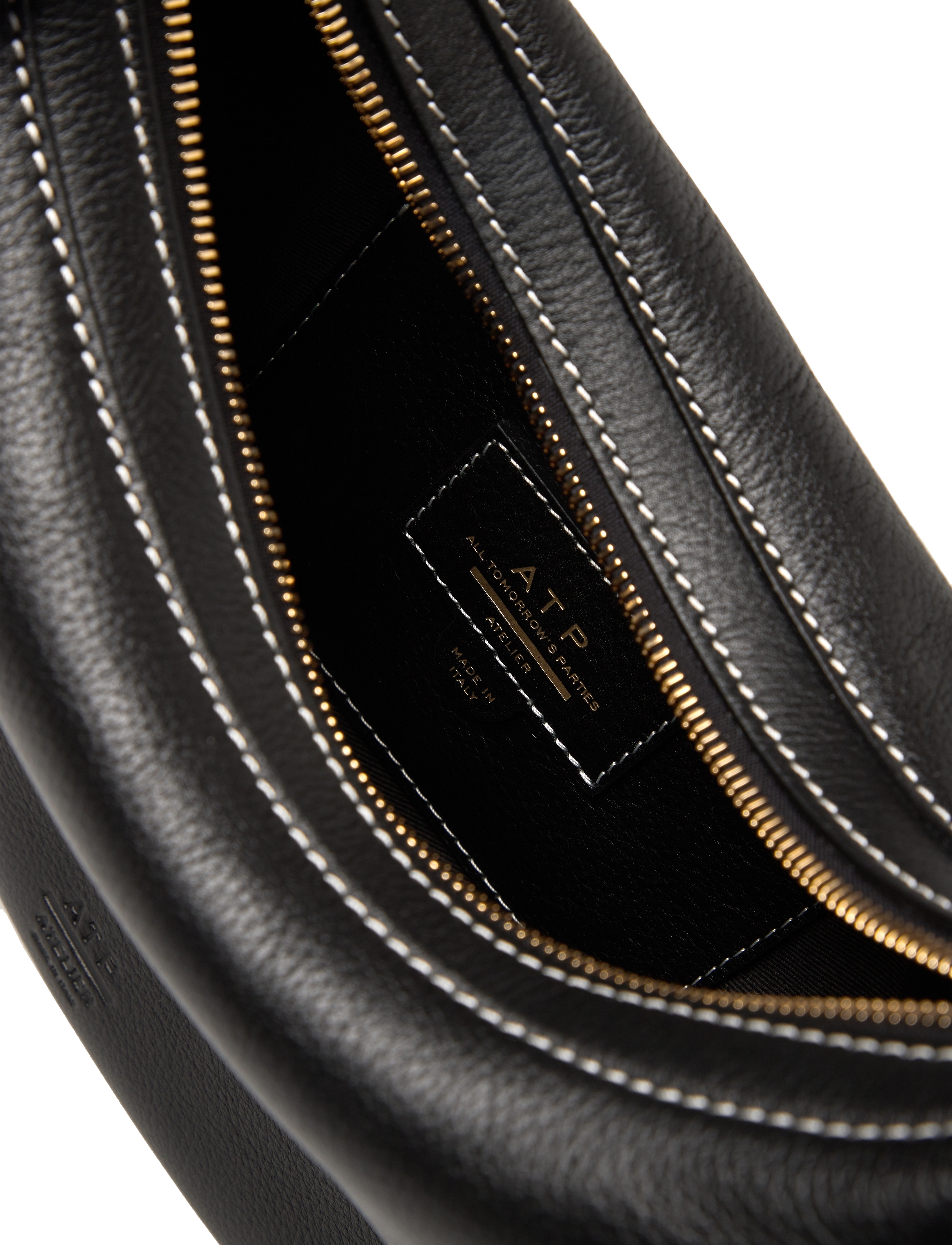 ATP Atelier - Liveri Black/Contrast Stitch Grained Calf - erilised sündmused - black/contrast stitch - 4