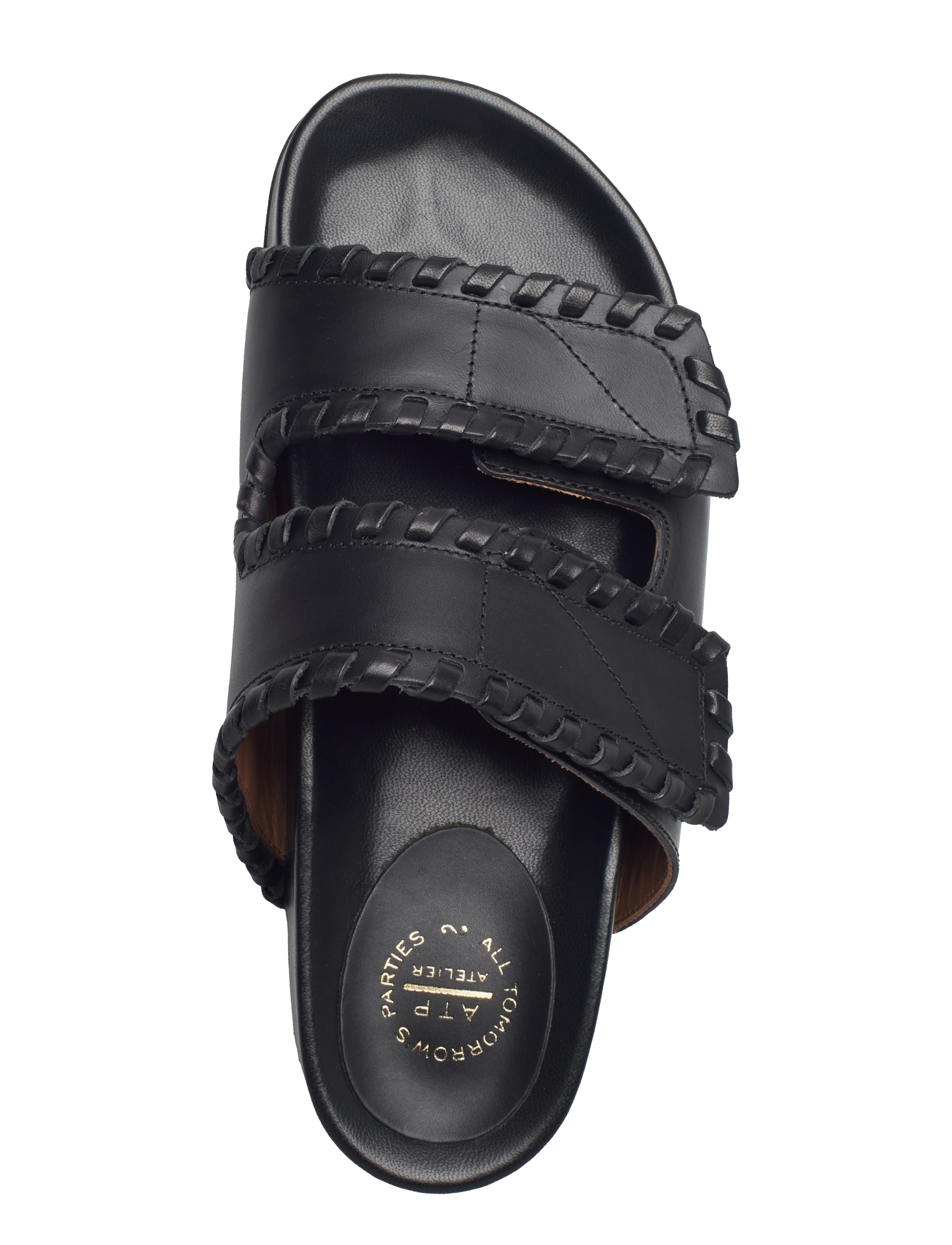 ATP Atelier - Furlo Stitch Black Vacchetta - matalat sandaalit - black - 4