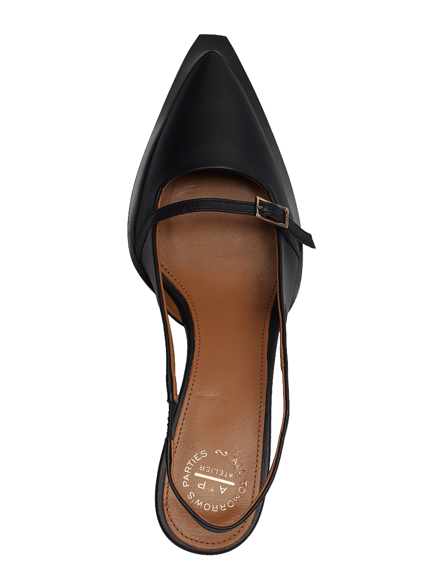 ATP Atelier - Mira Black Nappa - kontsaga slingback-kingad - black - 3