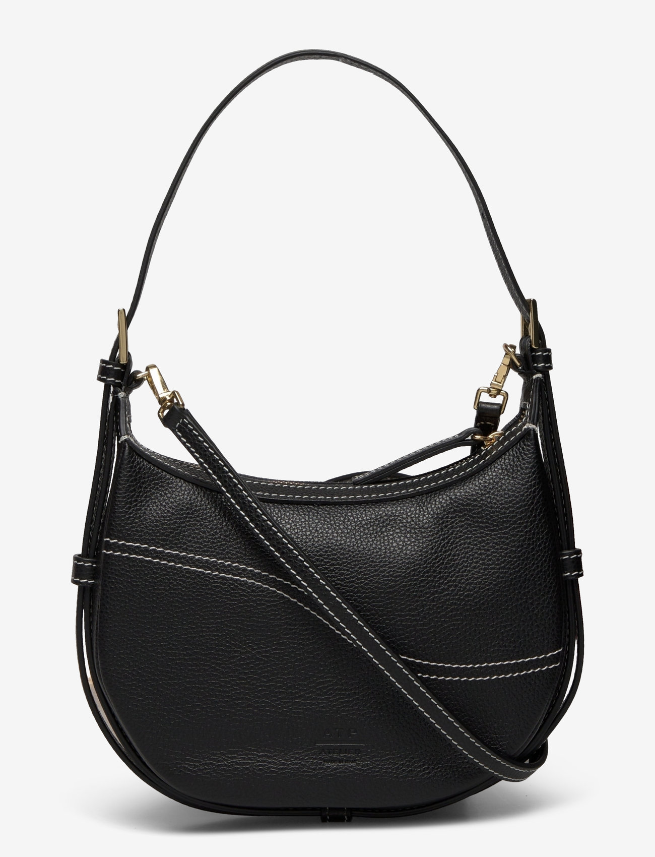 ATP Atelier - Silea Black/Contrast Stitch Grained Calf - speciella tillfällen - black/contrast stitch - 1