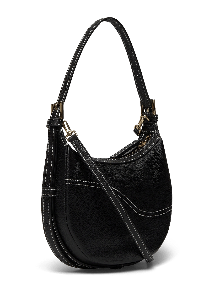 ATP Atelier - Silea Black/Contrast Stitch Grained Calf - torby na ramię - black/contrast stitch - 3