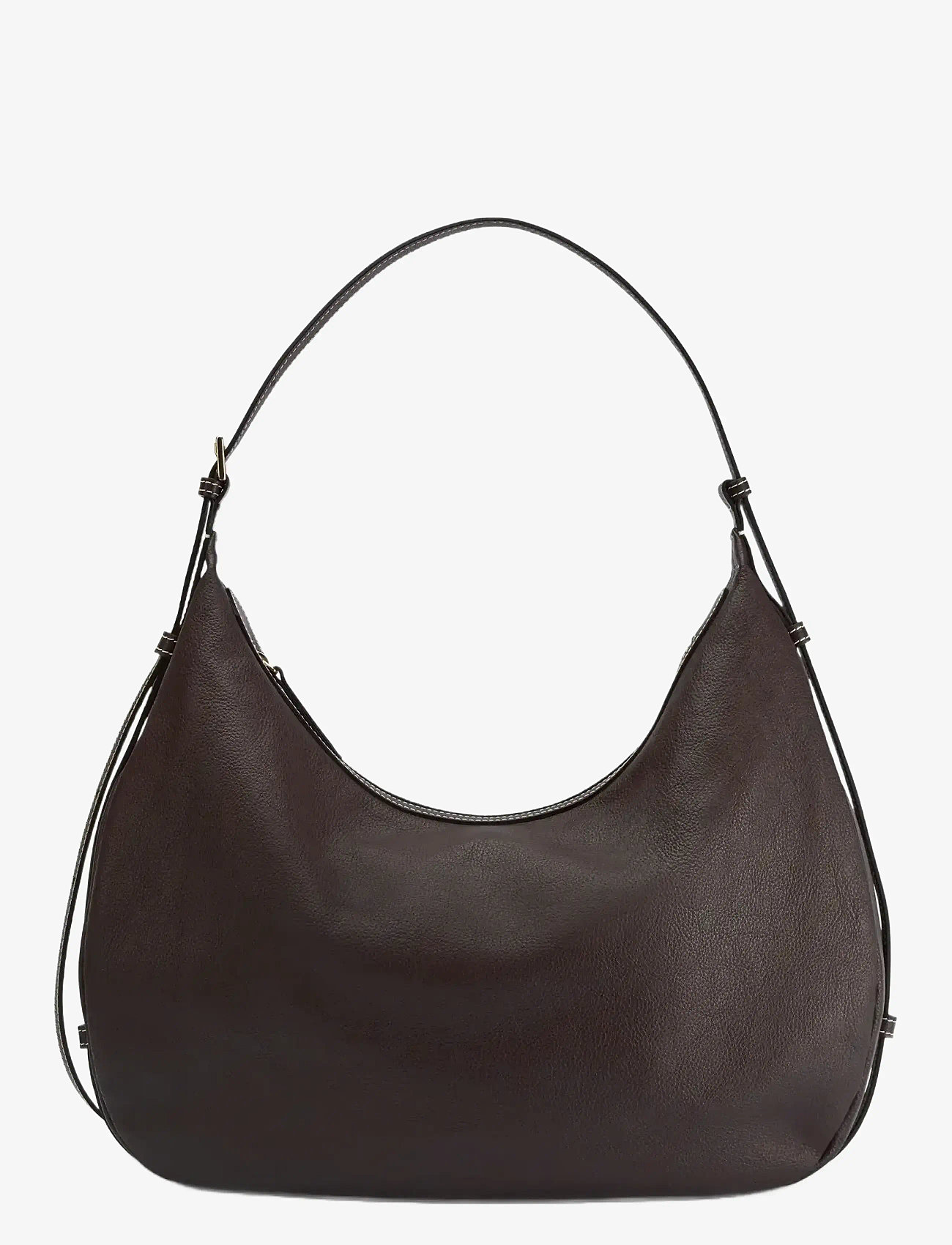 ATP Atelier - Potenza Walnut/Contrast Stitch Grained Calf - top handle - walnut/contrast stitch - 3