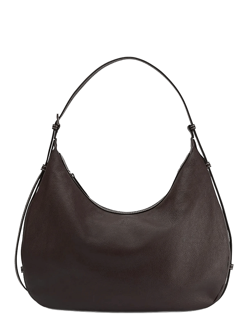 ATP Atelier - Potenza Walnut/Contrast Stitch Grained Calf - top handle - walnut/contrast stitch - 3