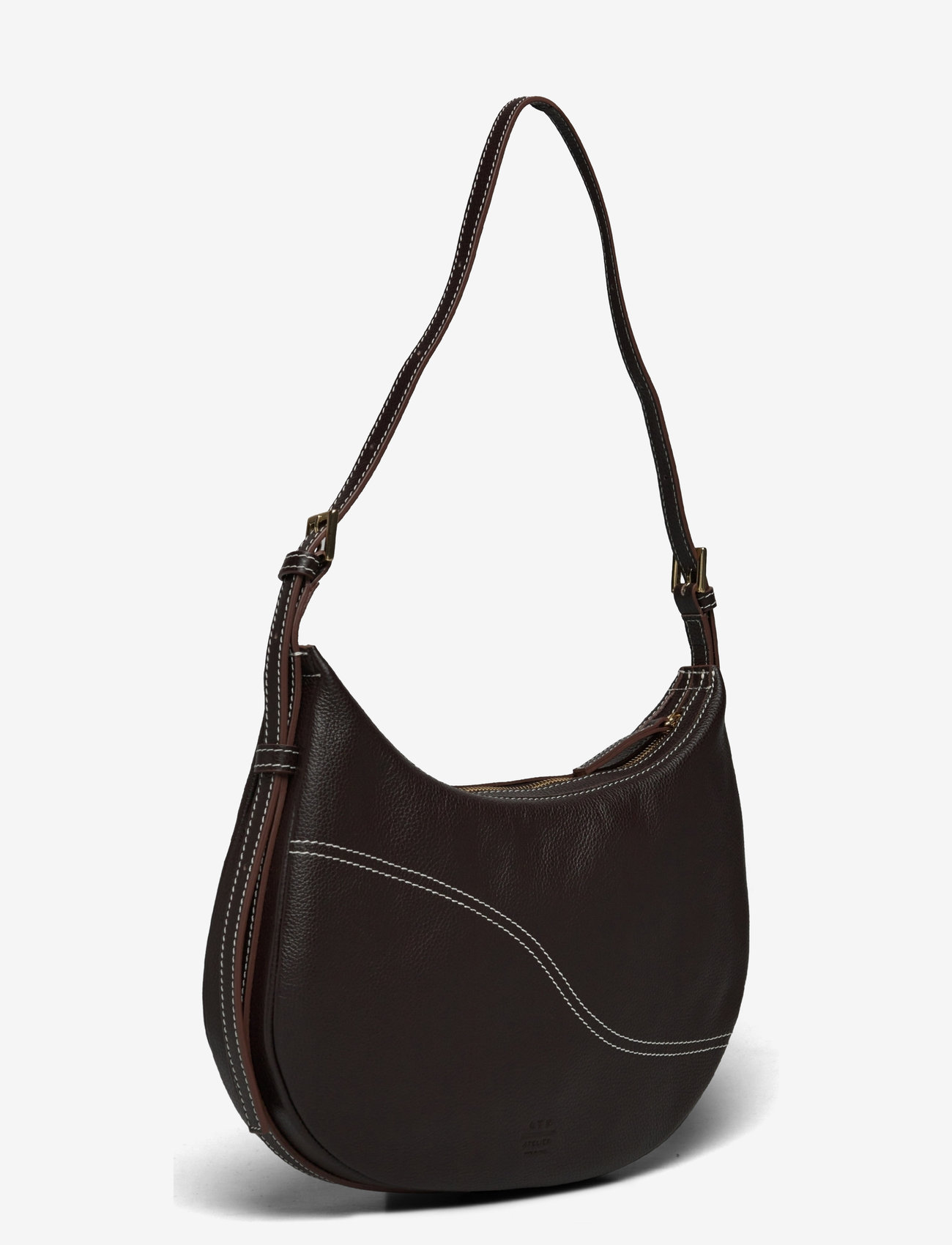 ATP Atelier - Liveri Walnut/Contrast Stitch Grained Calf - walnut/contrast stitch - 3