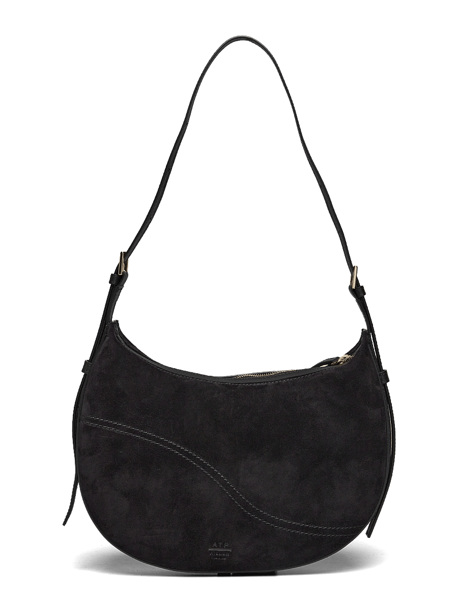 ATP Atelier - Liveri Black Suede/Vacchetta - fashion trends - black - 1