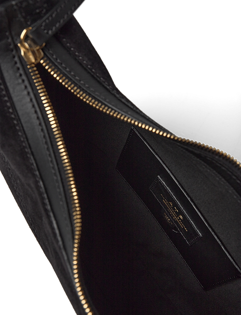 ATP Atelier - Liveri Black Suede/Vacchetta - shoulder bags - black - 4