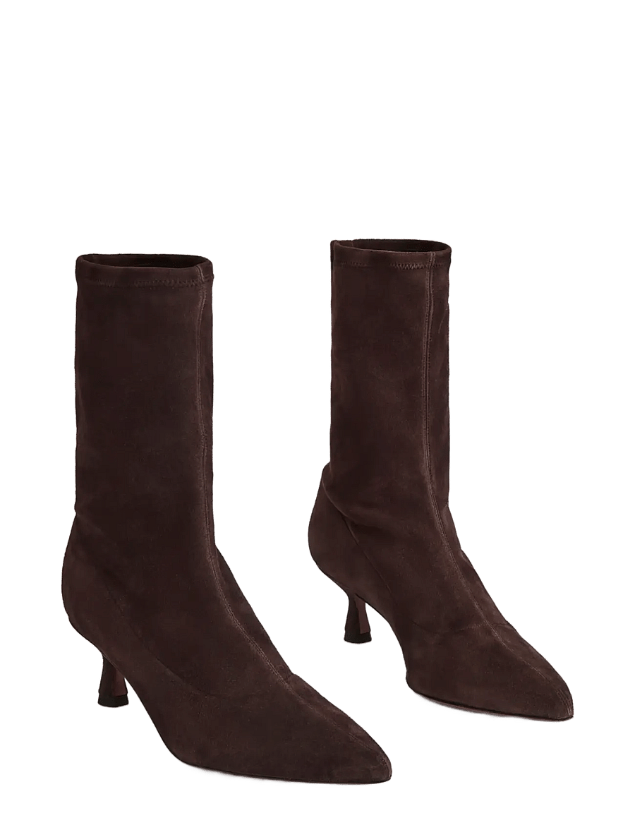 ATP Atelier - Cerone Walnut Suede Stretch - heeled ankle boots - walnut - 1