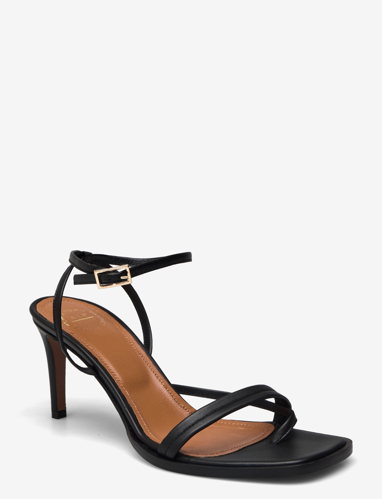 ATP Atelier - Belfiore Black Nappa - heeled sandals - black - 0