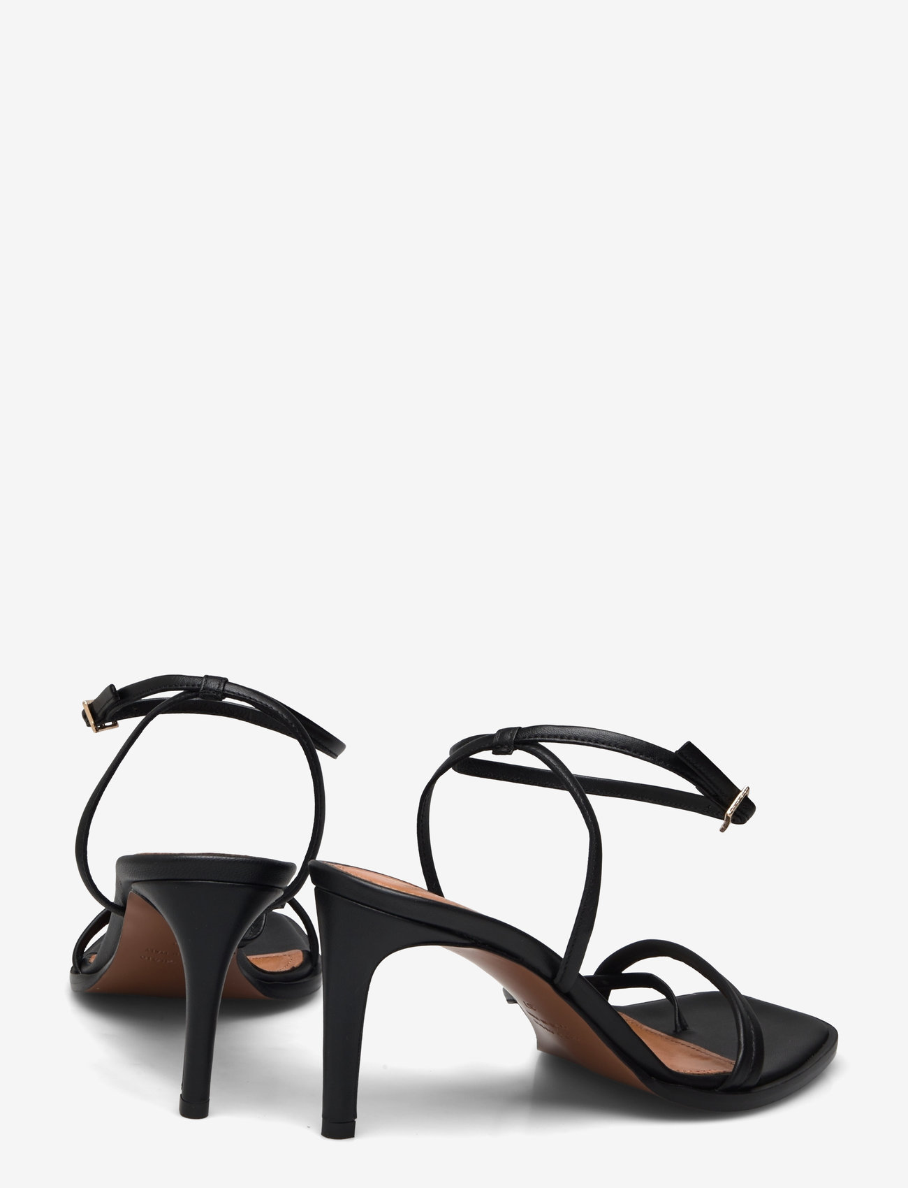 ATP Atelier - Belfiore Black Nappa - heeled sandals - black - 4