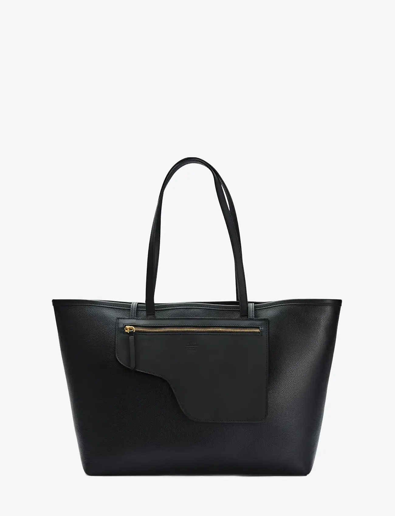 ATP Atelier - Eraclea Black Grained Calf/Vacchetta - shoppingväskor - black - 1