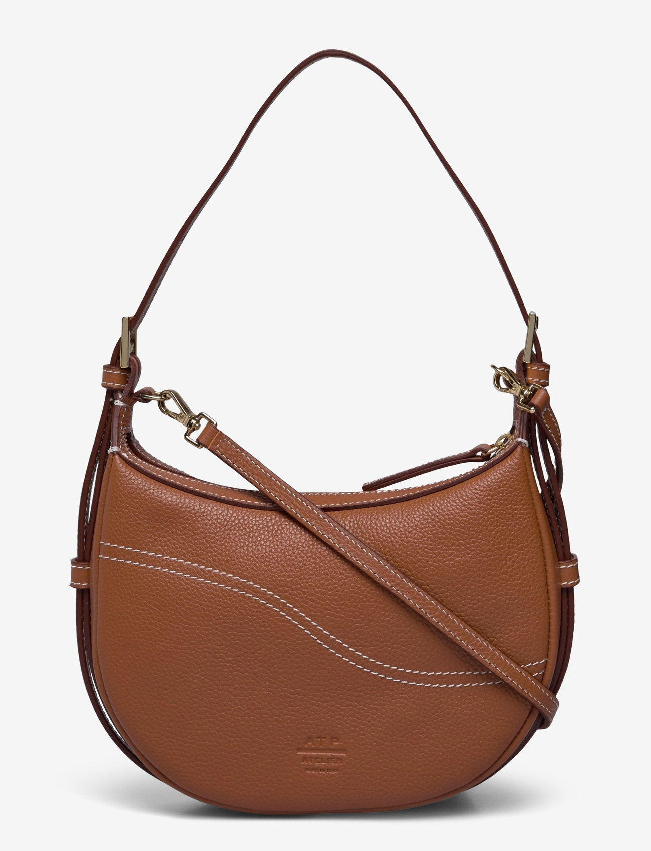 ATP Atelier - Silea Brandy/Contrast Stitch Grained Calf - brandy/contrast stitch - 1