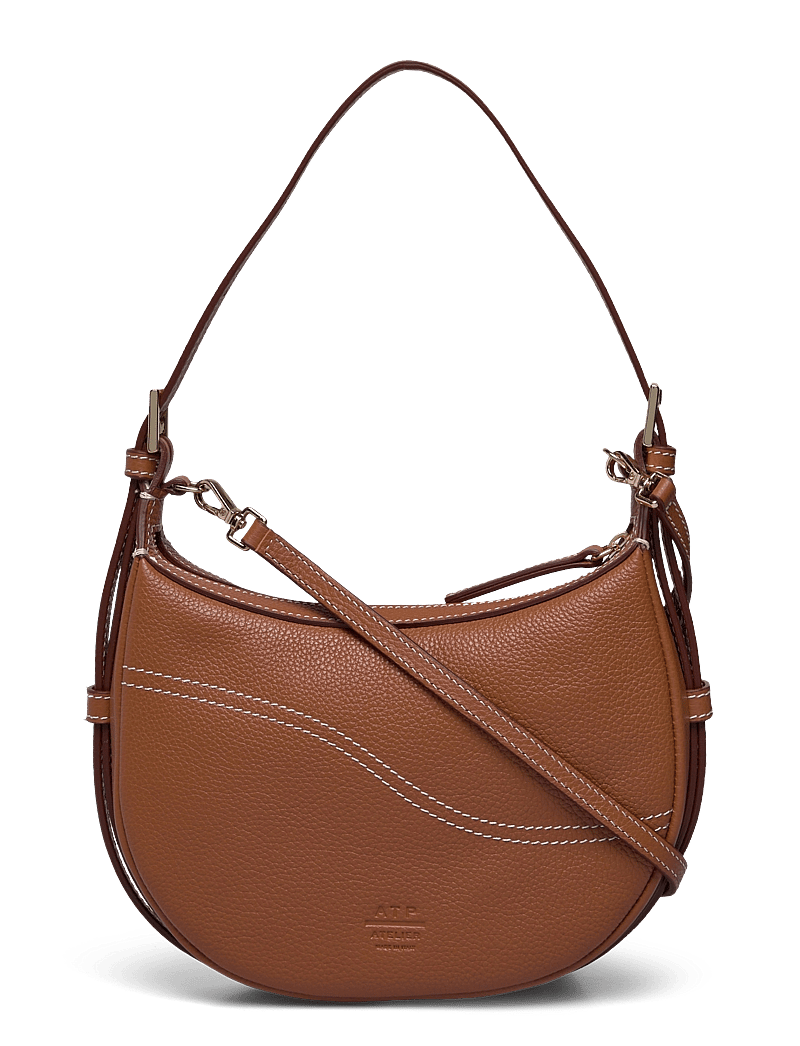 ATP Atelier - Silea Brandy/Contrast Stitch Grained Calf - brandy/contrast stitch - 1