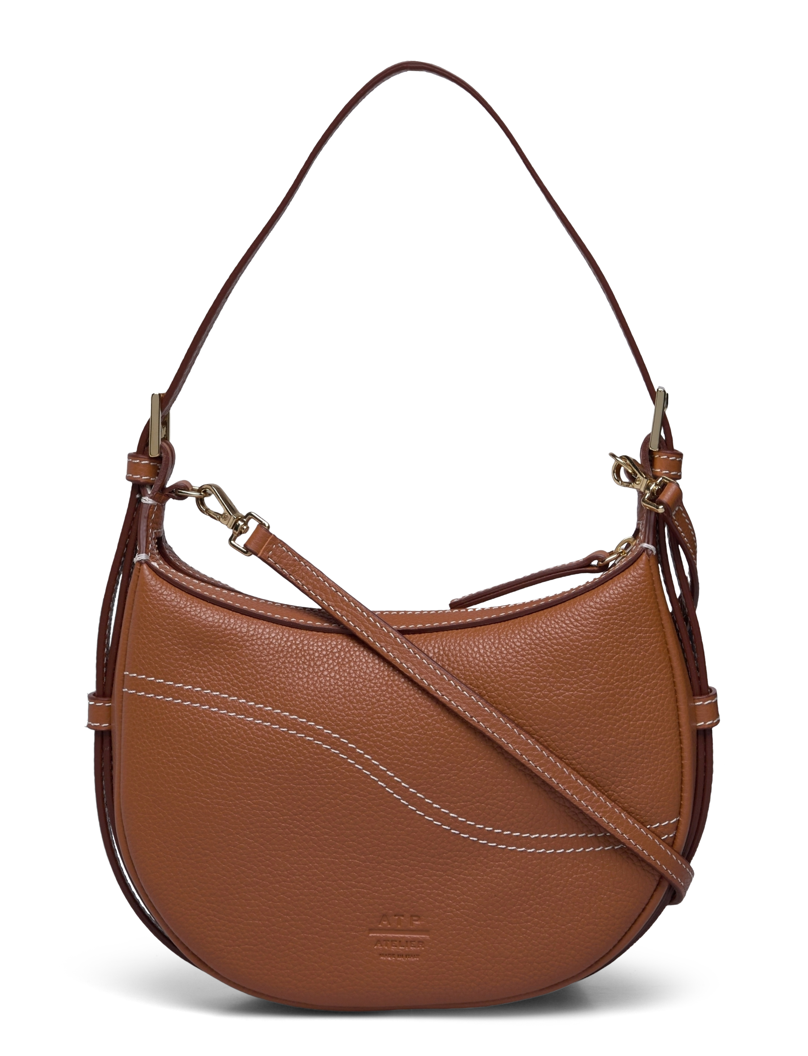 ATP Atelier - Silea Brandy/Contrast Stitch Grained Calf - brandy/contrast stitch - 1
